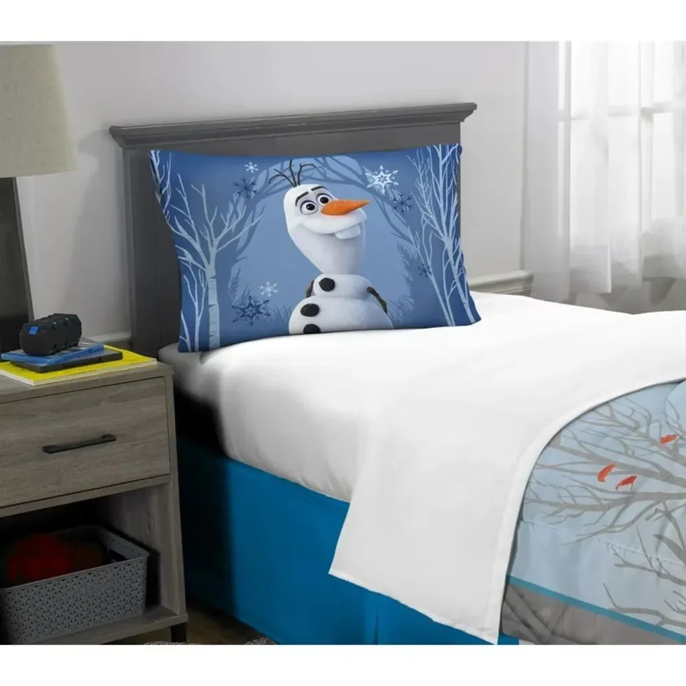 Disney Frozen Olaf Kids Comforter and Sham, 2-Piece Set, Twin/Full, Reversible